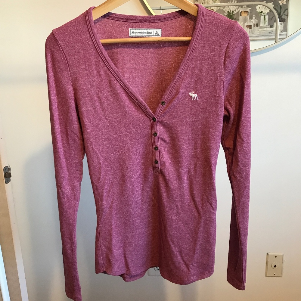 Abercrombie & Fitch Women’s Pink Henley